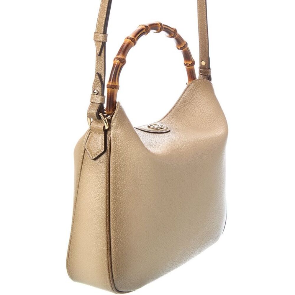 Gucci Diana Medium Leather Handbag, Beige - Picture 3 of 4